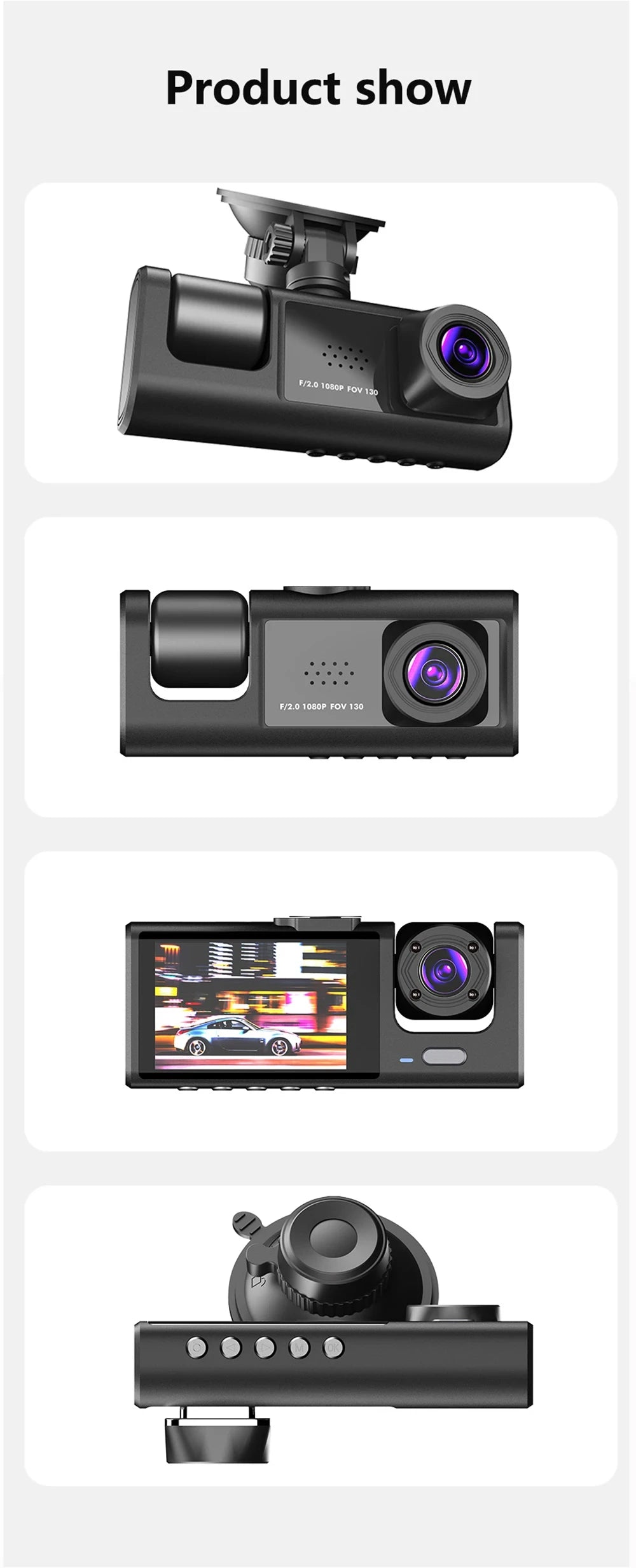 Dashcam Voiture Connectée HD (WI-FI)