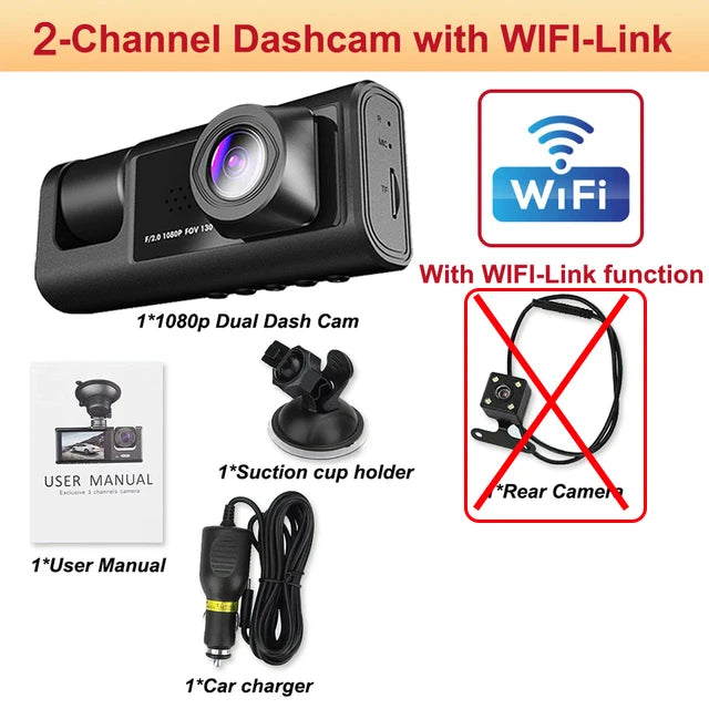 Dashcam Voiture Connectée HD (WI-FI)