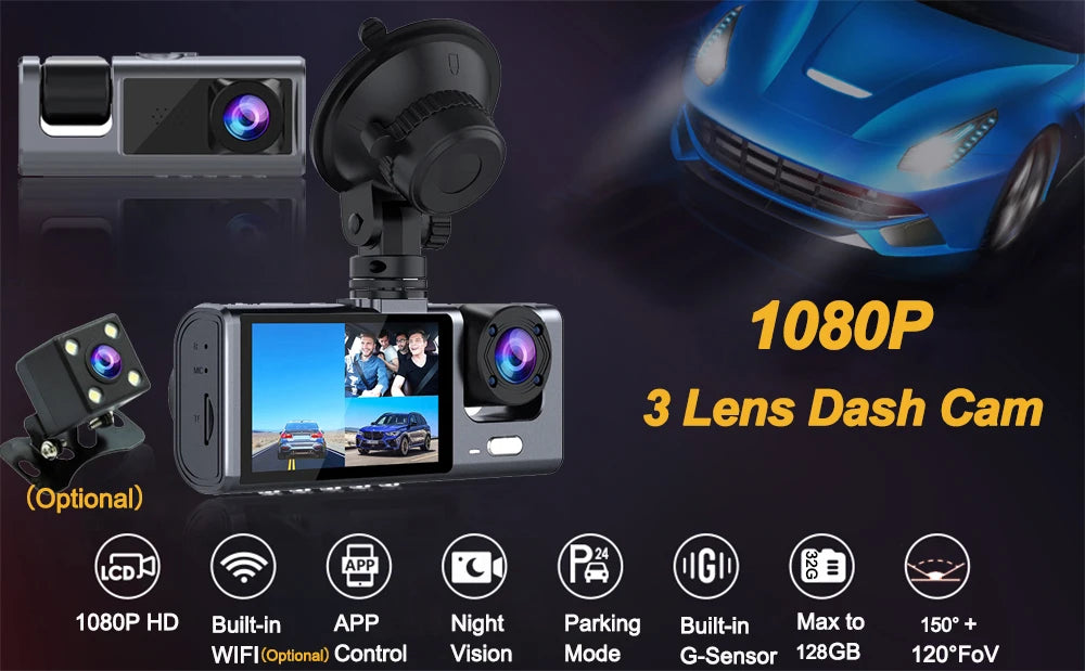 Dashcam Voiture Connectée HD (WI-FI)