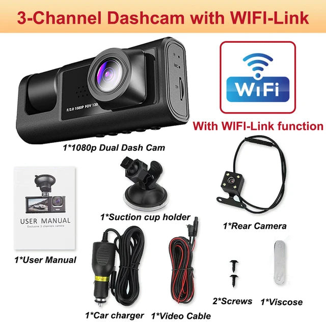 Dashcam Voiture Connectée HD (WI-FI)