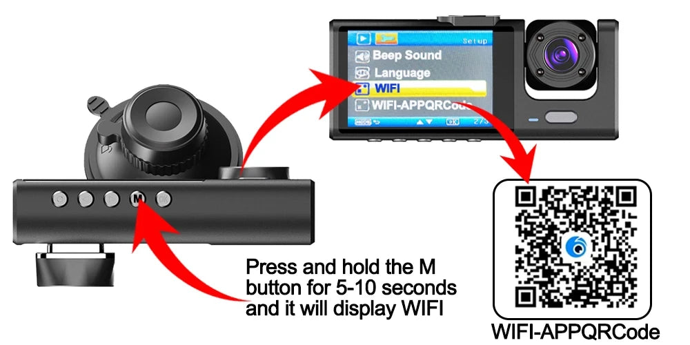 Dashcam Voiture Connectée HD (WI-FI)