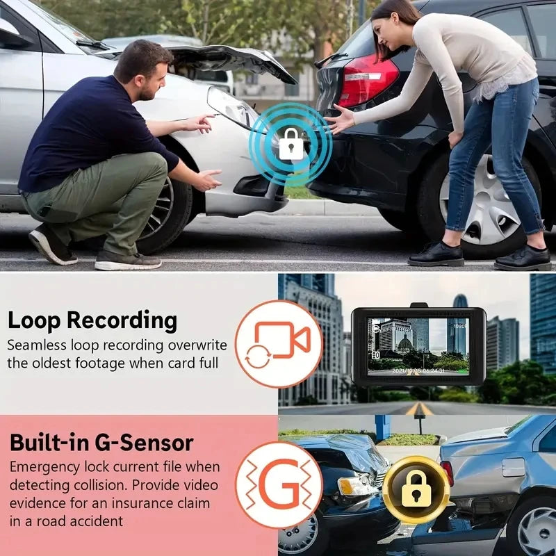 Dashcam Voiture Connectée HD (WI-FI)